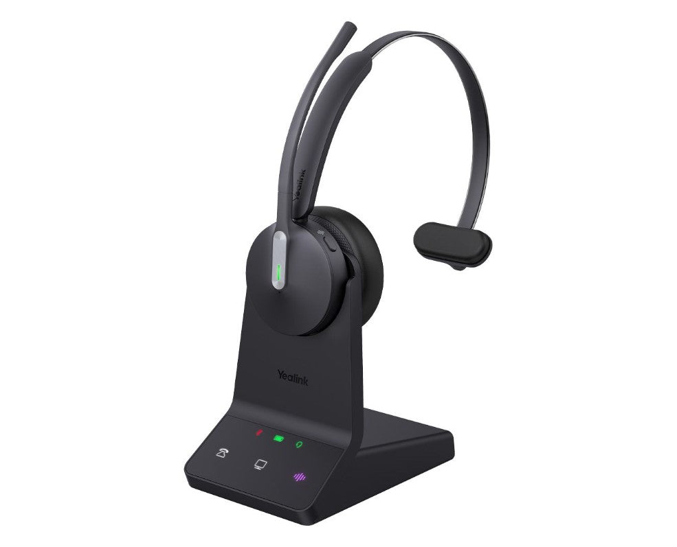 Yealink WH64 Mono Teams DECT Wireless Headset, DECT & Bluetooth Wireless Technology, 3-Mic Noise Cancellation, Charging Stands, Carrying Bag Yealink WH64 Mono Teams DECT Wireless Headset, DECT & Bluetooth Wireless Technology, 3-Mic Noise Cancellation, Charging Stands, Carrying Bag